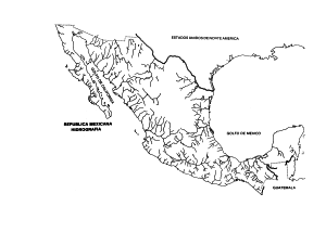 Mapa Rep Mex Hidrografia Sin Nombres